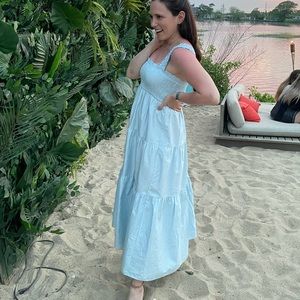 Zara Smocked Maxi Dress